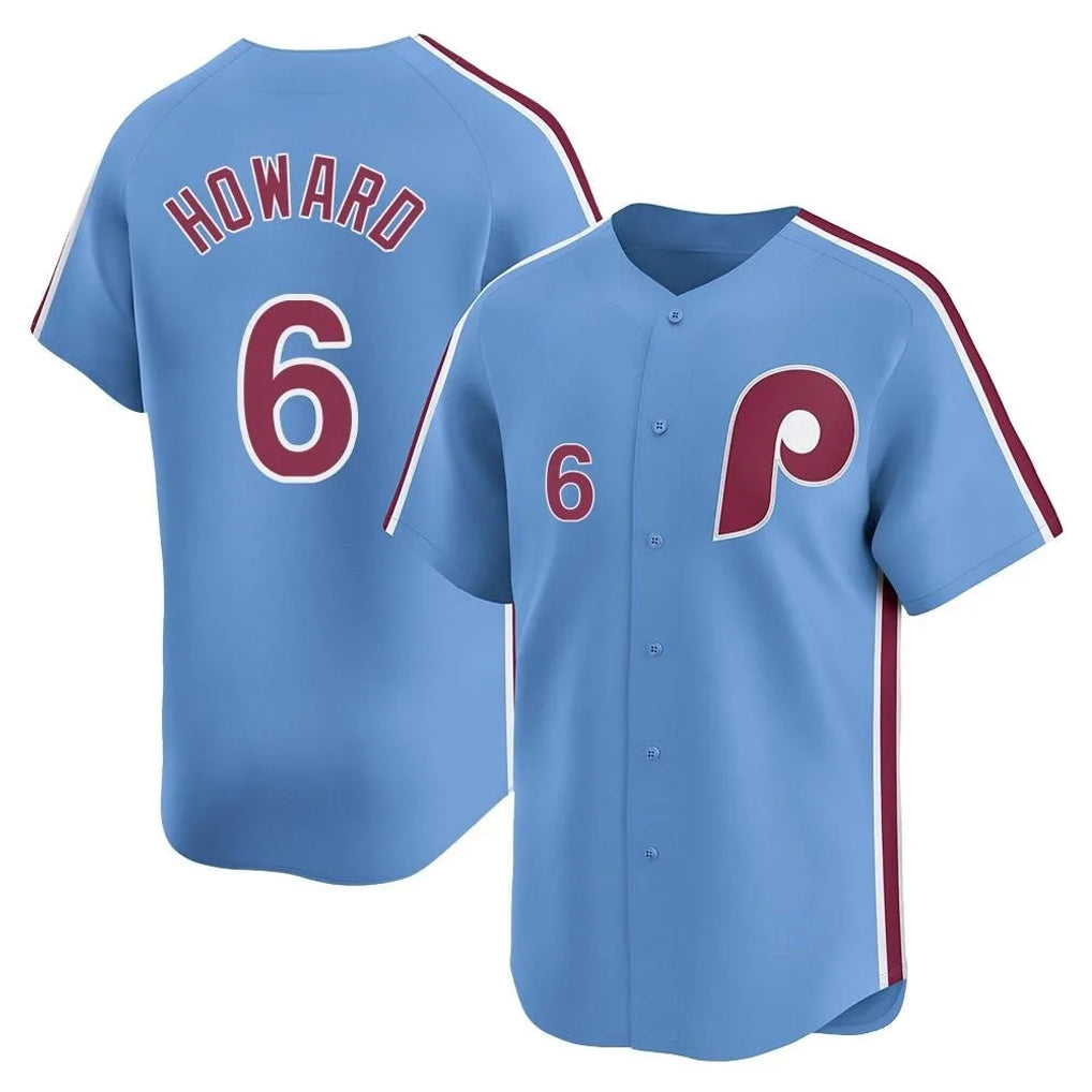 Jamed P.Phillies #6 Ryan Howard Player Light Blue Home Limited Stitched Jerseys