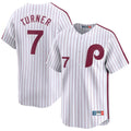 Jamed P.Phillies #7 Trea Turner Player White Cooperstown Collection Limited Home Stitched Jerseys