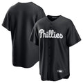 Jamed P.Phillies Blank Player Black Alt Fashion Home Game Stitched Jerseys