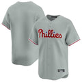 Jamed P.Phillies Blank Player Gray Home Limited Stitched Jerseys