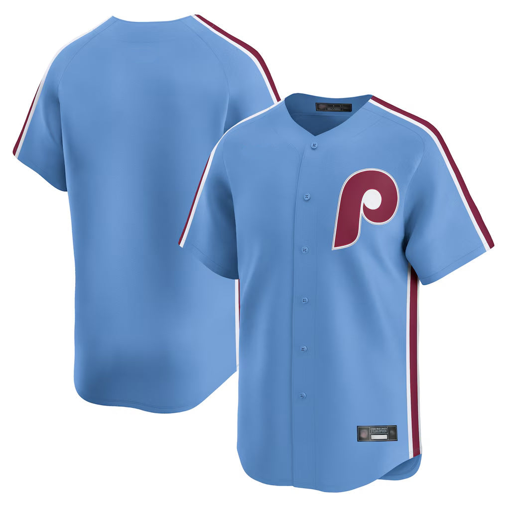 Jamed P.Phillies Blank Player Light Blue Game Stitched Jerseys