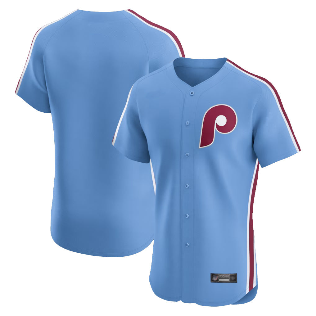 Jamed P.Phillies Blank Player Light Blue Home Limited Elite Stitched Jerseys