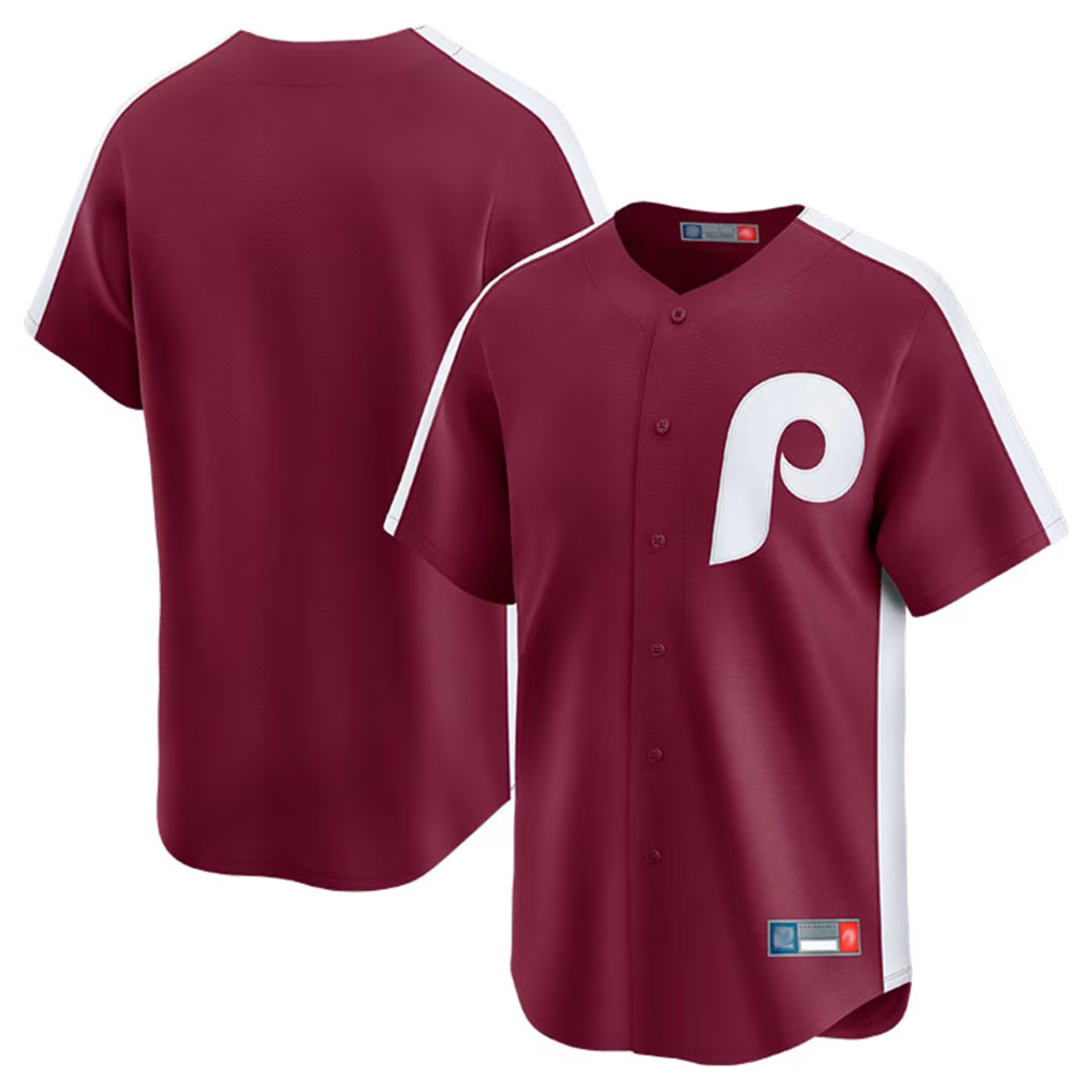 Jamed P.Phillies Blank Player Red Cooperstown Collection Limited Home Stitched Jerseys