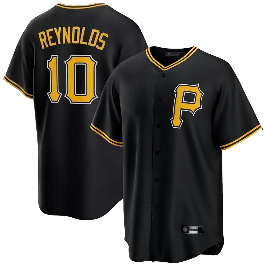 Jamed P.Pirates #10 Bryan Reynolds Player Black Alternate 2025 Home Game Stitched Jerseys