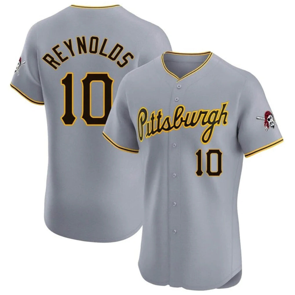 Jamed P.Pirates #10 Bryan Reynolds Player Gray Road Home Limited Elite Stitched Jerseys