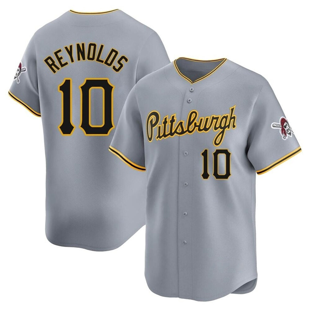 Jamed P.Pirates #10 Bryan Reynolds Player Gray Road Home Limited Stitched Jerseys
