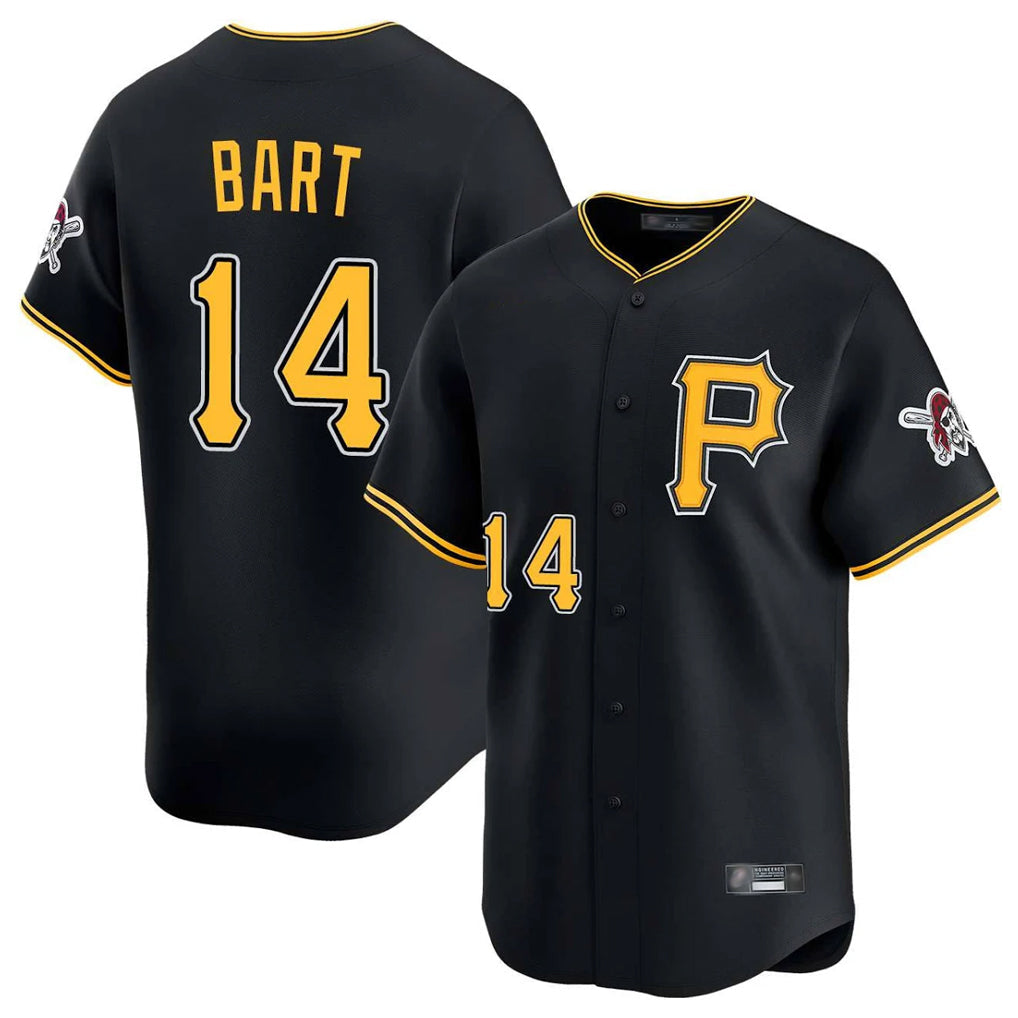 Jamed P.Pirates #14 Joey Bart Player Black Alternate Limited Game Stitched Jerseys