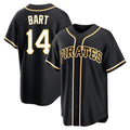 Jamed P.Pirates #14 Joey Bart Player Black Fashion Out Home Game Stitched Jerseys