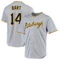Jamed P.Pirates #14 Joey Bart Player Gray Road Home Game Stitched Jerseys