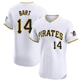 Jamed P.Pirates #14 Joey Bart Player White Home Limited Elite Stitched Jerseys