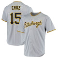 Jamed P.Pirates #15 Oneil Cruz Player Gray Road Home Game Stitched Jerseys
