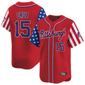 Jamed P.Pirates #15 Oneil Cruz Player Red 2025 Independence Day Vapor Premier Limited Stitched Jerseys