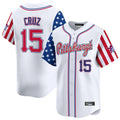 Jamed P.Pirates #15 Oneil Cruz Player White 2025 Independence Day Vapor Premier Limited Stitched Jerseys