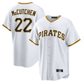 Jamed P.Pirates #22 Andrew McCutchen Player White Home Game Stitched Jerseys