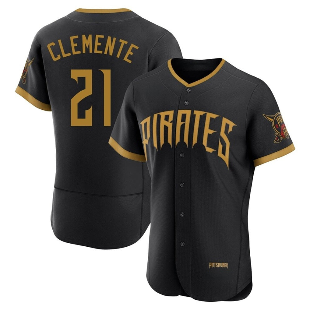 Jamed P.Pirates #21 Roberto Clemente Player Black 2026 City Connect Home Limited Elite Stitched Jerseys