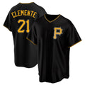 Jamed P.Pirates #21 Roberto Clemente Player Black Alternate 2025 Home Game Stitched Jerseys