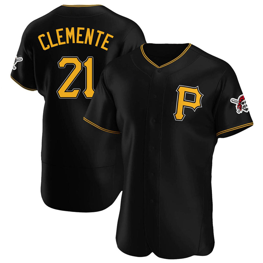 Jamed P.Pirates #21 Roberto Clemente Player Black Alternate 2025 Home Limited Elite Stitched Jerseys