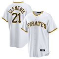 Jamed P.Pirates #21 Roberto Clemente Player White Home Game Stitched Jerseys