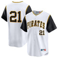 Jamed P.Pirates #21 Roberto Clemente Player White Throwback Cooperstown Limited Stitched Jerseys