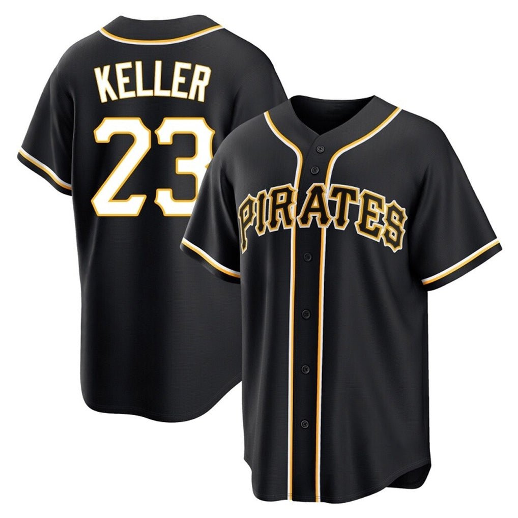 Jamed P.Pirates #23 Mitch Keller Player Black Fashion Out Home Game Stitched Jerseys