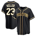 Jamed P.Pirates #23 Mitch Keller Player Black Fashion Out Home Game Stitched Jerseys