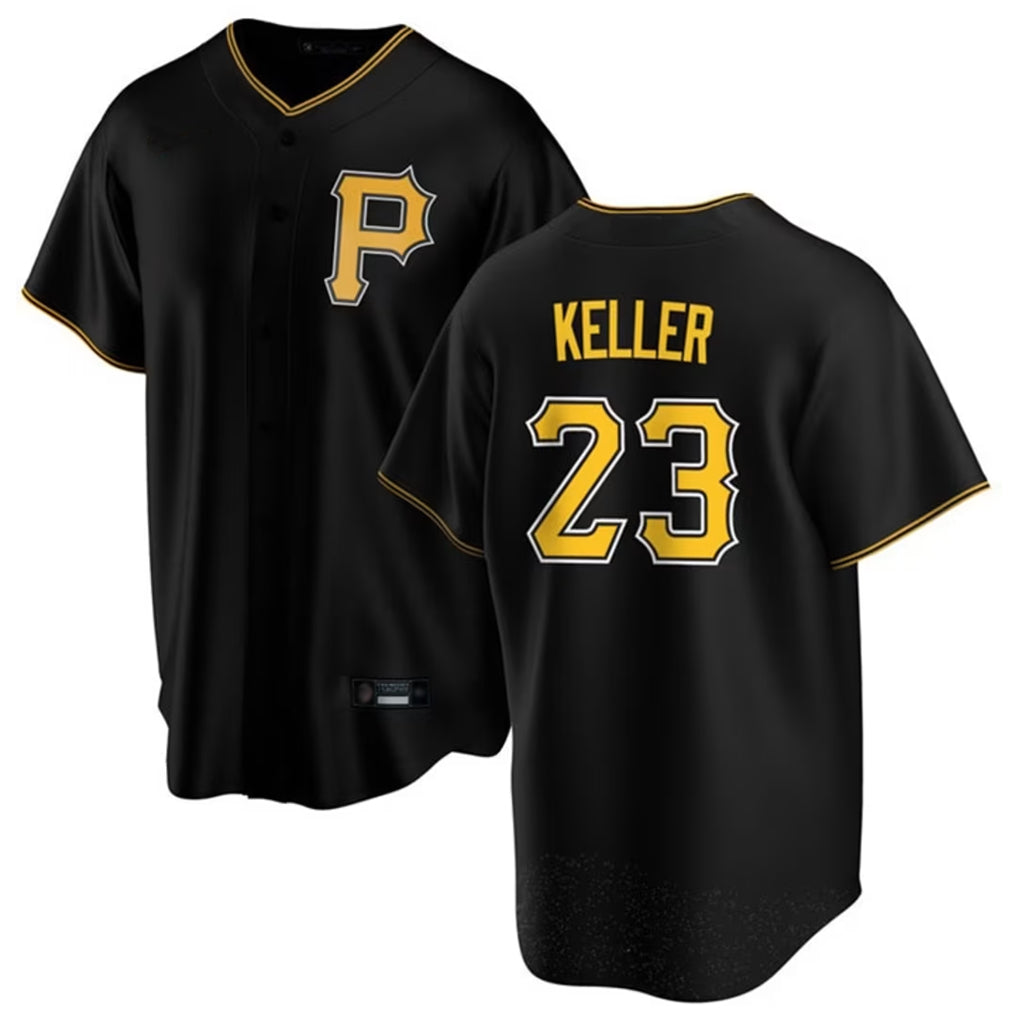 Jamed P.Pirates #23 Mitch Keller Player Black Home Game Stitched Jerseys