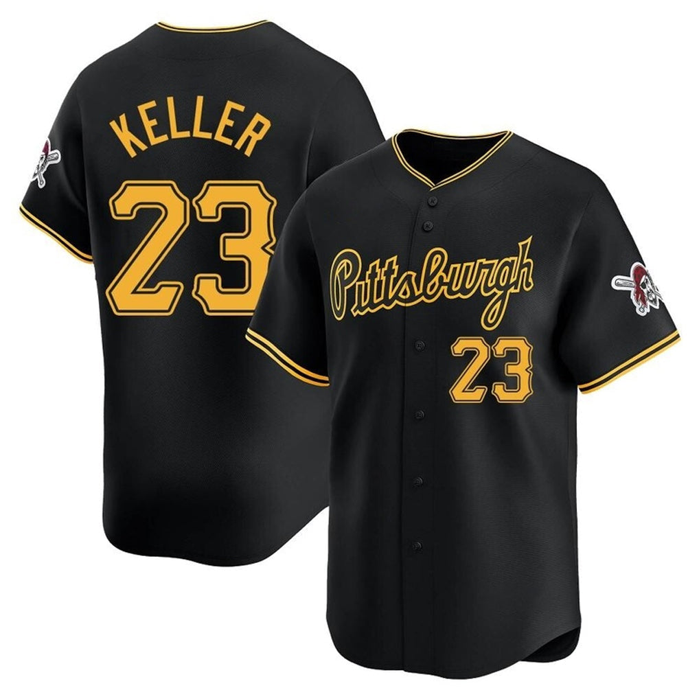 Jamed P.Pirates #23 Mitch Keller Player Black Home Limited Stitched Jerseys