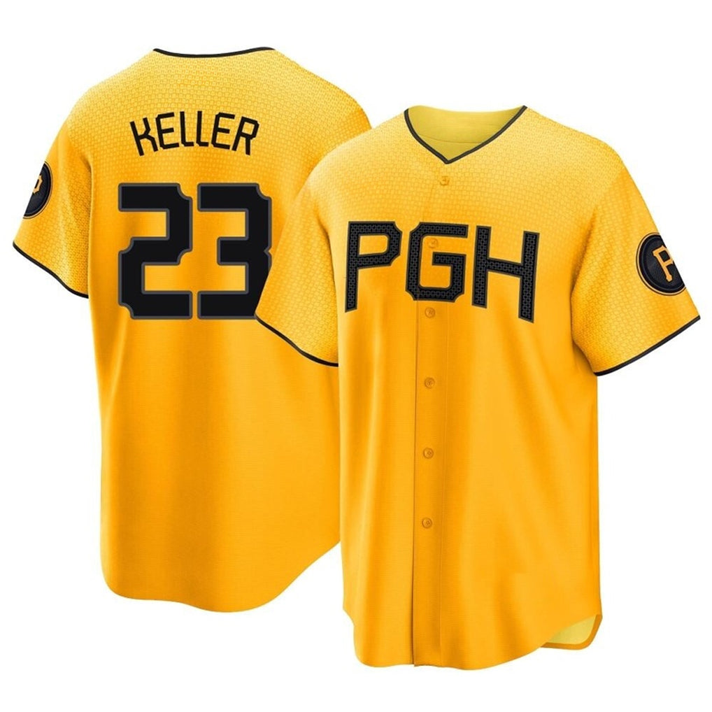 Jamed P.Pirates #23 Mitch Keller Player Gold City Connect Home Game Stitched Jerseys