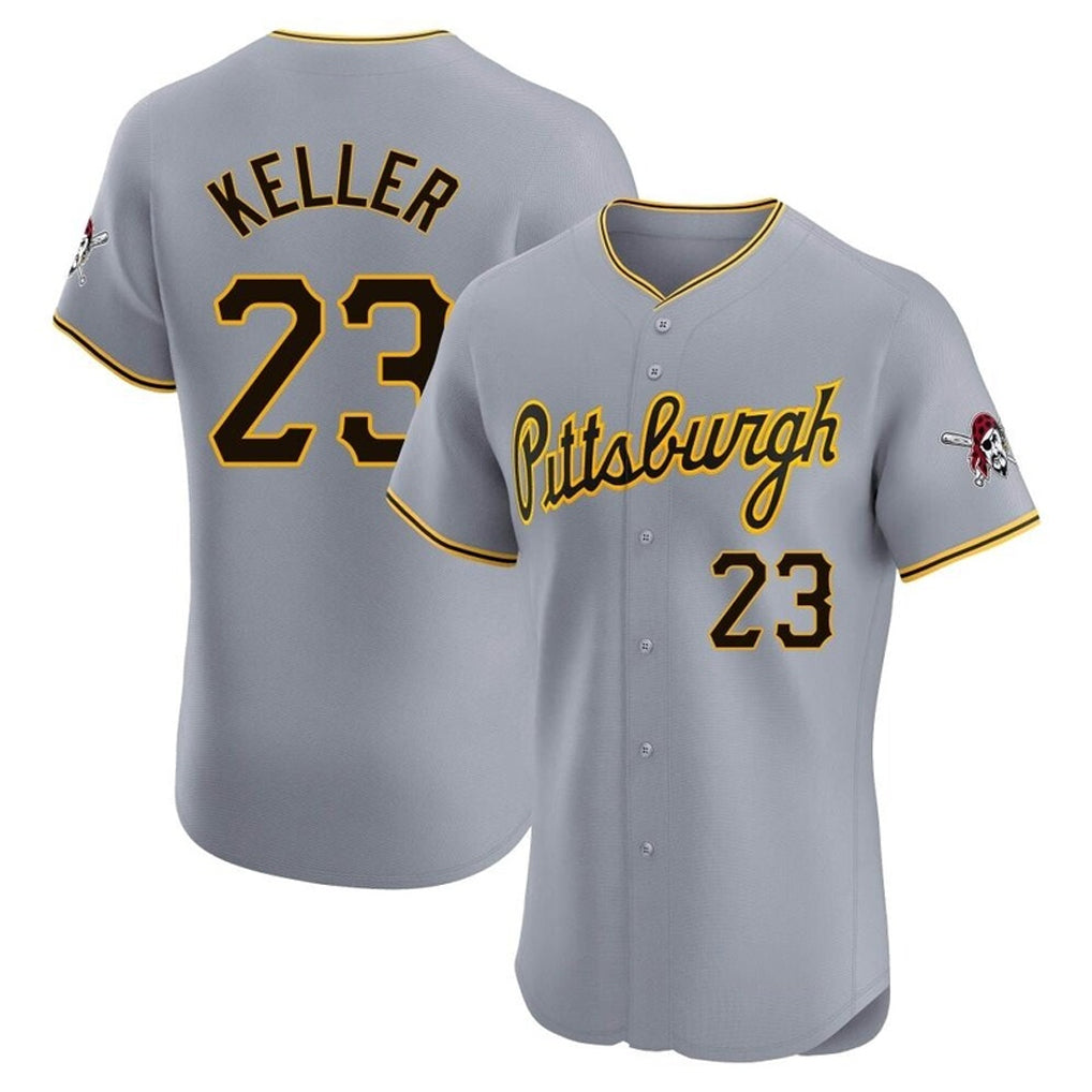 Jamed P.Pirates #23 Mitch Keller Player Gray Road Home Limited Elite Stitched Jerseys