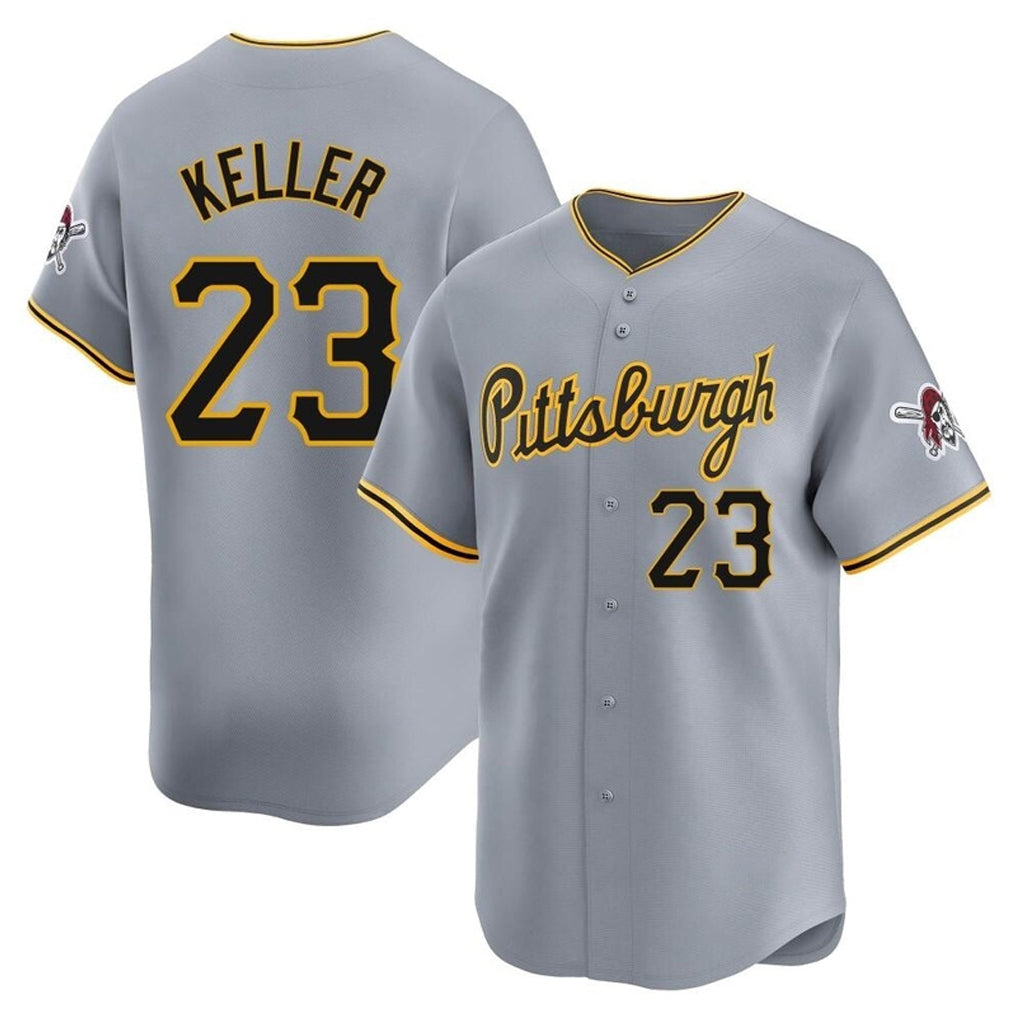 Jamed P.Pirates #23 Mitch Keller Player Gray Road Home Limited Stitched Jerseys