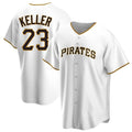 Jamed P.Pirates #23 Mitch Keller Player White Home Game Stitched Jerseys