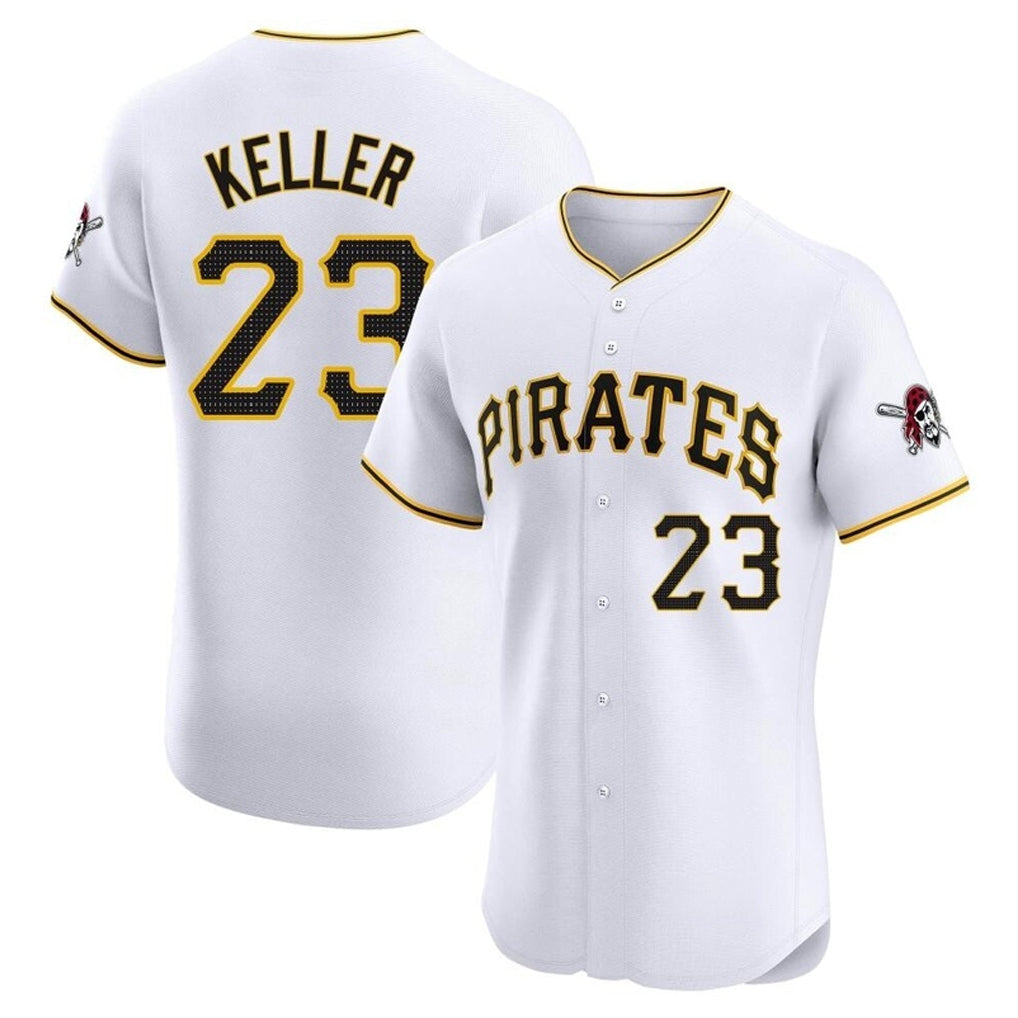 Jamed P.Pirates #23 Mitch Keller Player White Home Limited Elite Stitched Jerseys