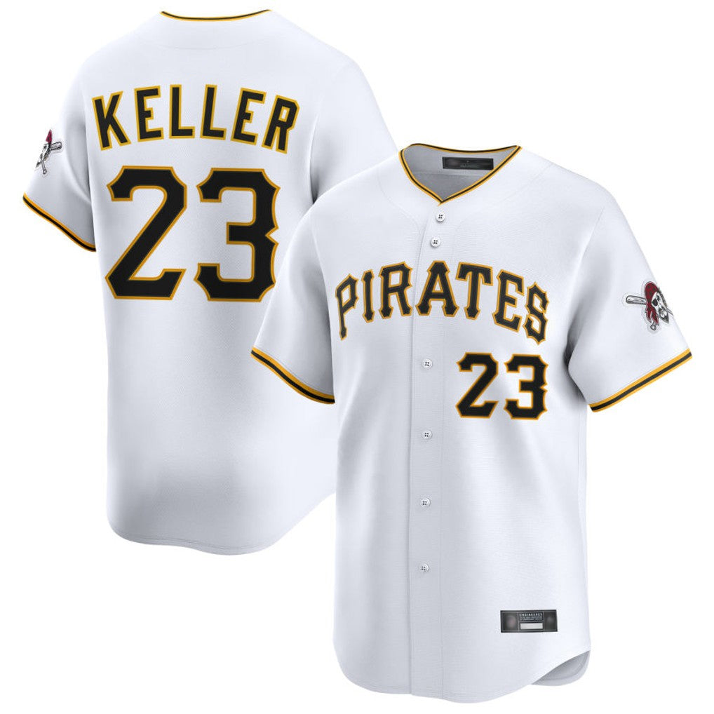 Jamed P.Pirates #23 Mitch Keller Player White Home Limited Stitched Jerseys