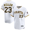 Jamed P.Pirates #23 Mitch Keller Player White Home Limited Stitched Jerseys