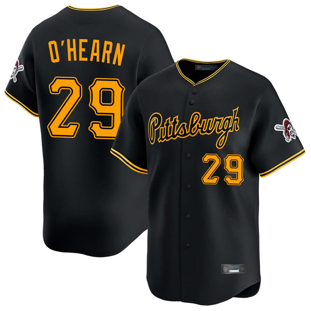 Jamed P.Pirates #29 Ryan O'Hearn Player Black Alt Home Limited Stitched Jerseys
