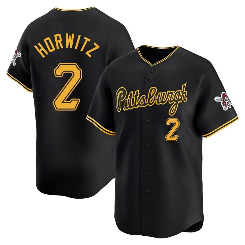 Jamed P.Pirates #2 Spencer Horwitz Player Black Alt Home Limited Stitched Jerseys