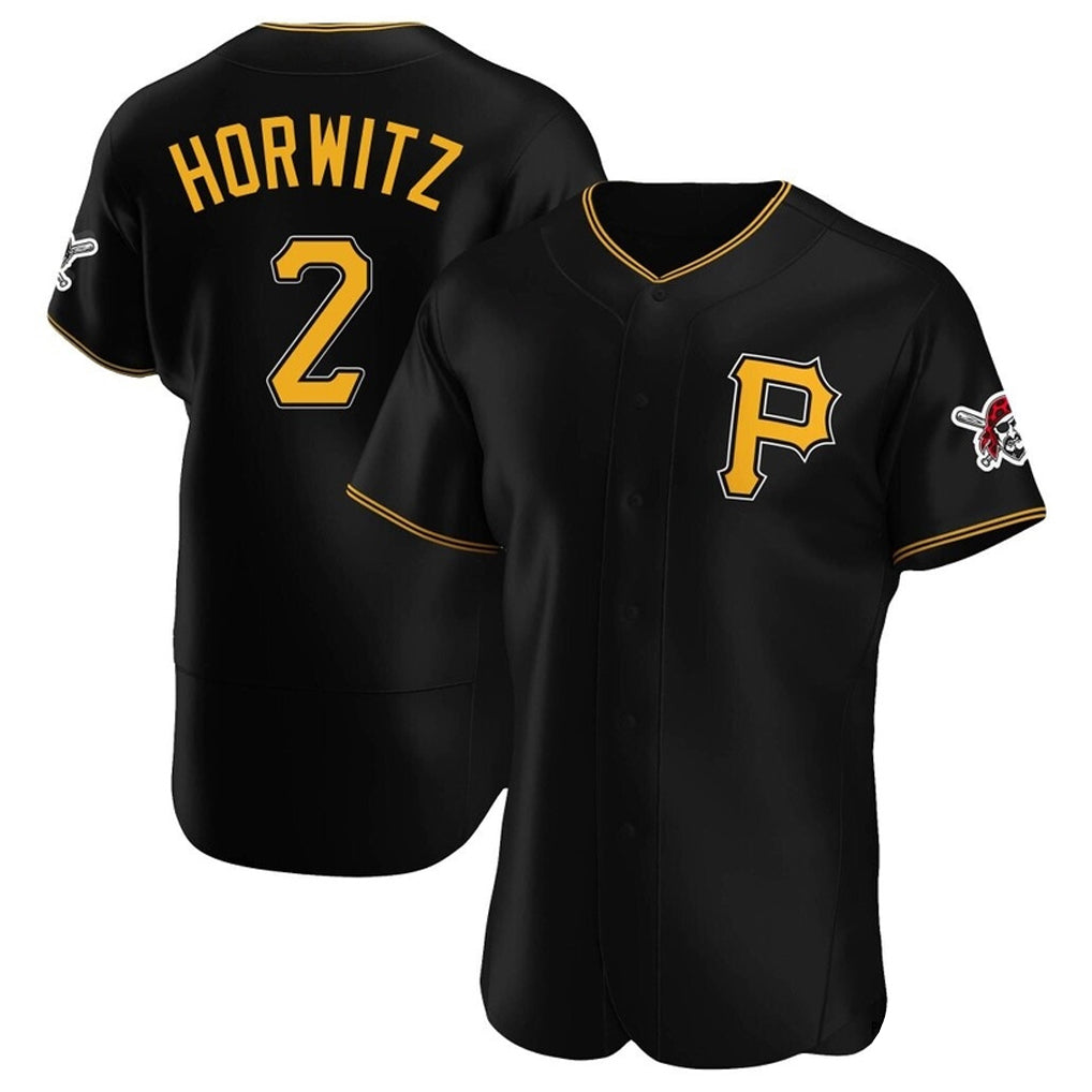 Jamed P.Pirates #2 Spencer Horwitz Player Black Alternate 2025 Home Limited Elite Stitched Jerseys