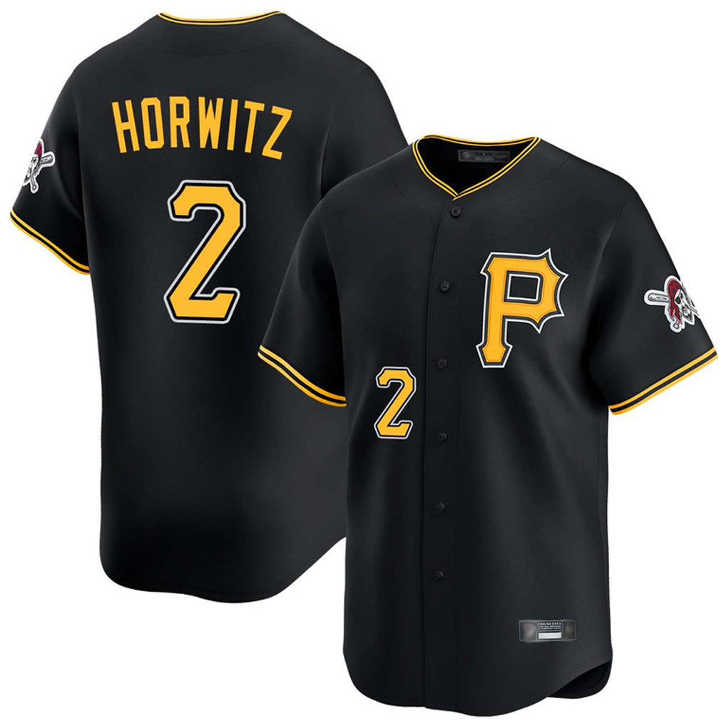 Jamed P.Pirates #2 Spencer Horwitz Player Black Alternate Limited Game Stitched Jerseys