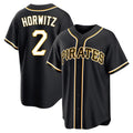 Jamed P.Pirates #2 Spencer Horwitz Player Black Fashion Out Home Game Stitched Jerseys