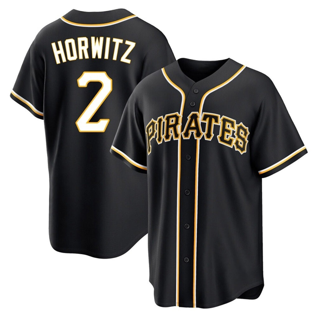 Jamed P.Pirates #2 Spencer Horwitz Player Black Fashion Out Home Game Stitched Jerseys