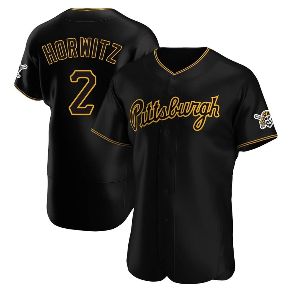 Jamed P.Pirates #2 Spencer Horwitz Player Black Home Limited Elite Stitched Jerseys
