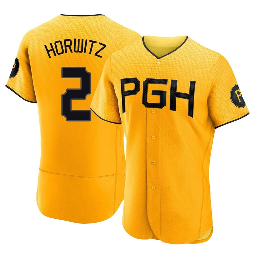 Jamed P.Pirates #2 Spencer Horwitz Player Gold City Connect Home Limited Elite Stitched Jerseys