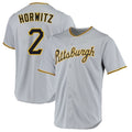 Jamed P.Pirates #2 Spencer Horwitz Player Gray Road Home Game Stitched Jerseys