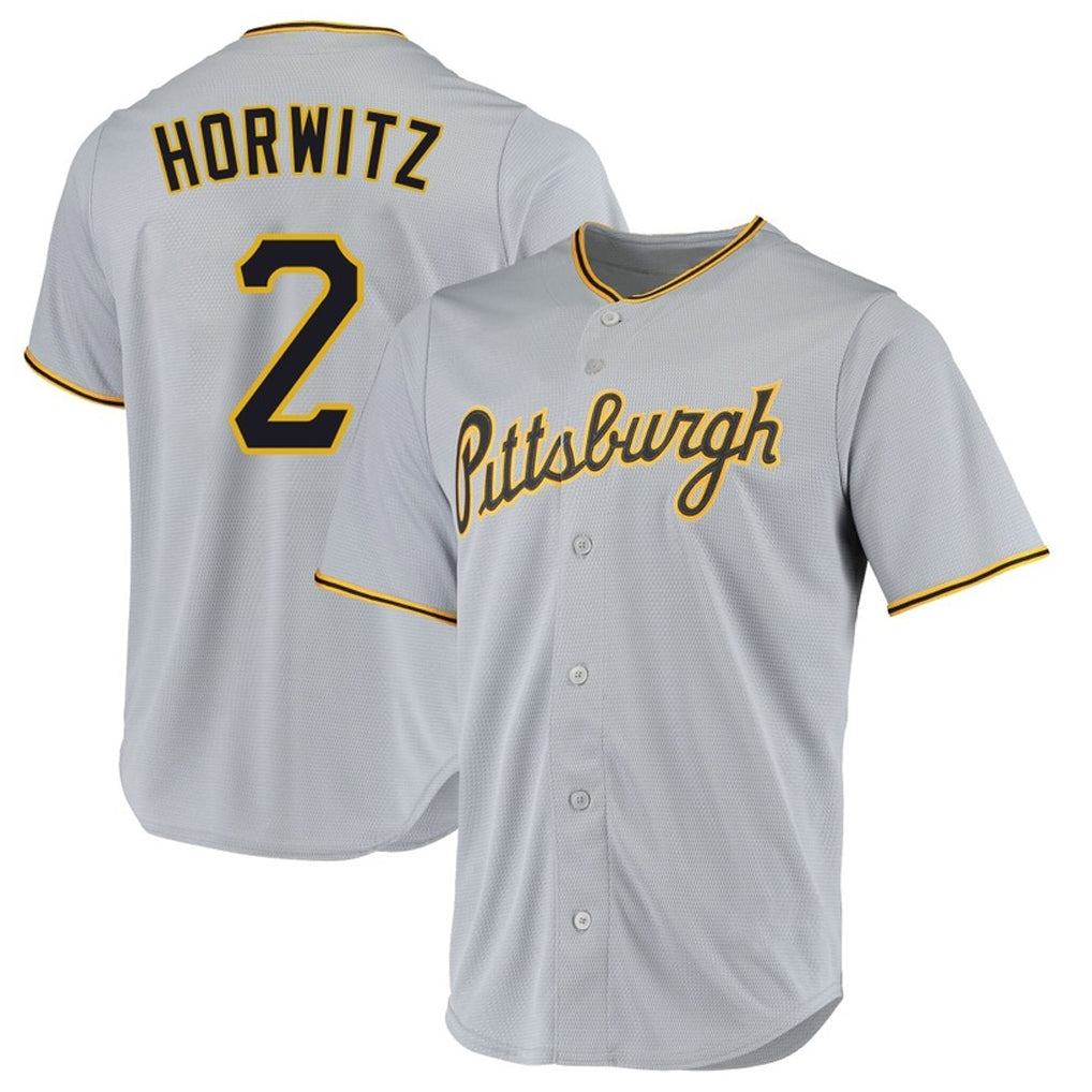 Jamed P.Pirates #2 Spencer Horwitz Player Gray Road Home Game Stitched Jerseys