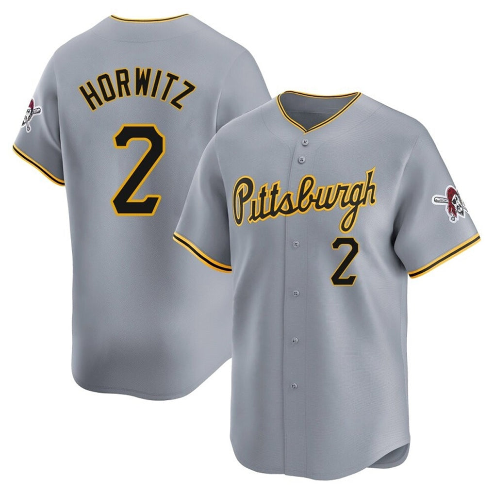 Jamed P.Pirates #2 Spencer Horwitz Player Gray Road Home Limited Stitched Jerseys