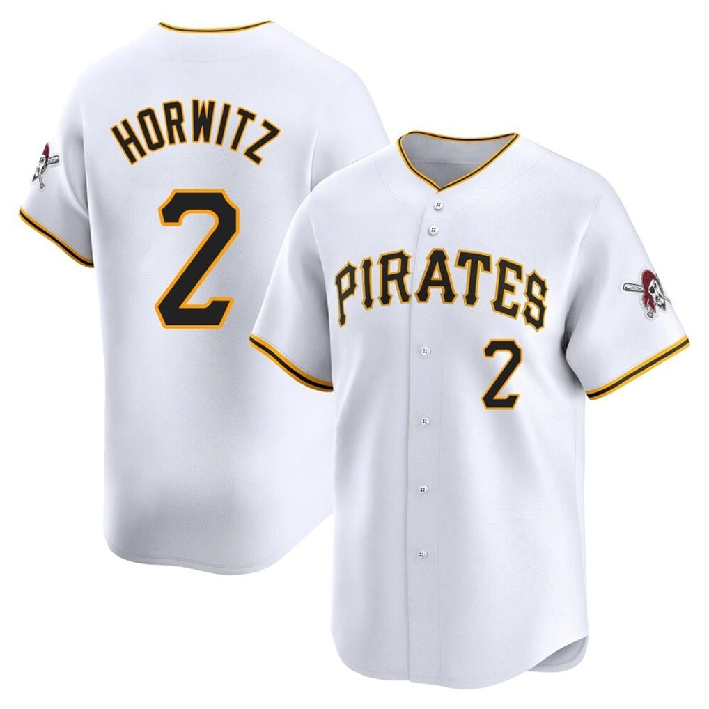 Jamed P.Pirates #2 Spencer Horwitz Player White Home Limited Stitched Jerseys