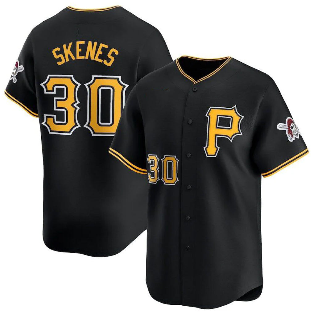 Jamed P.Pirates #30 Paul Skenes Player Black Alt Limited Home Stitched Jerseys