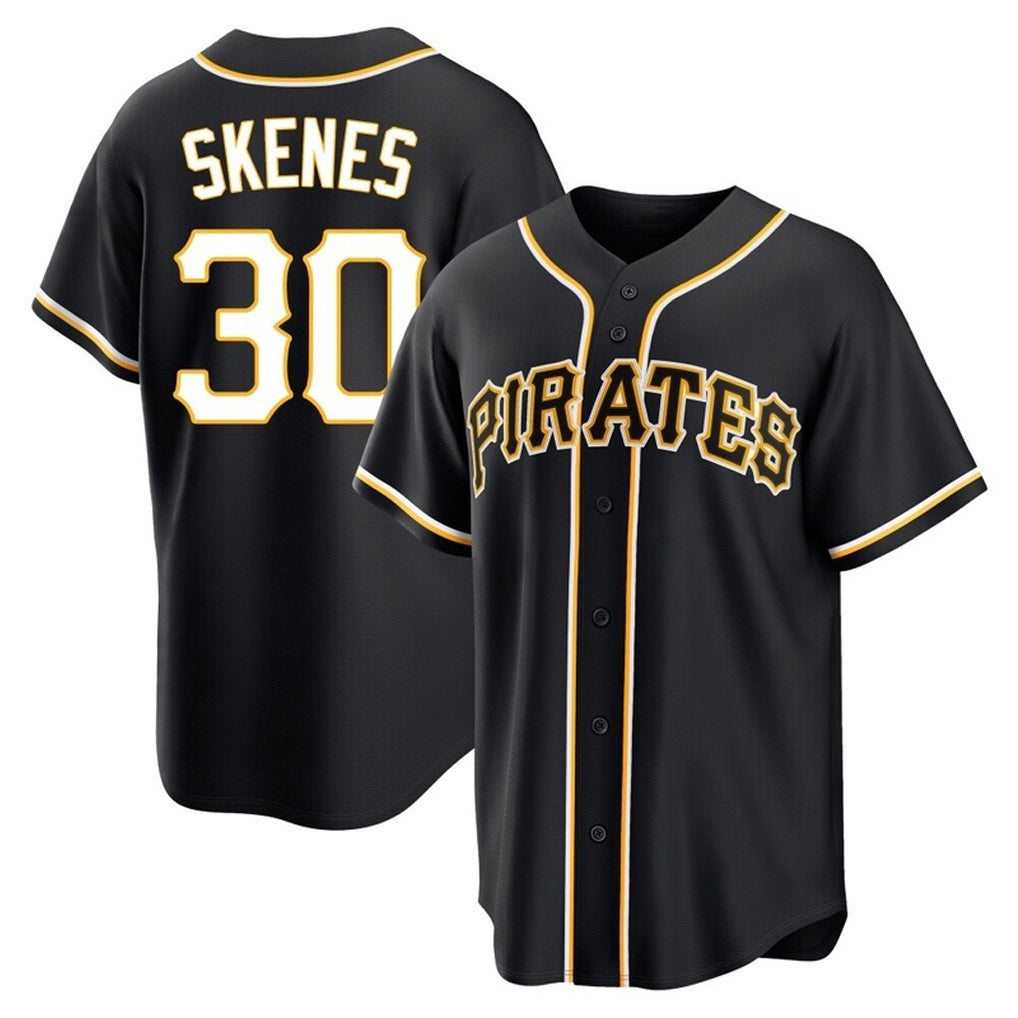 Jamed P.Pirates #30 Paul Skenes Player Black Fashion Out Home Game Stitched Jerseys