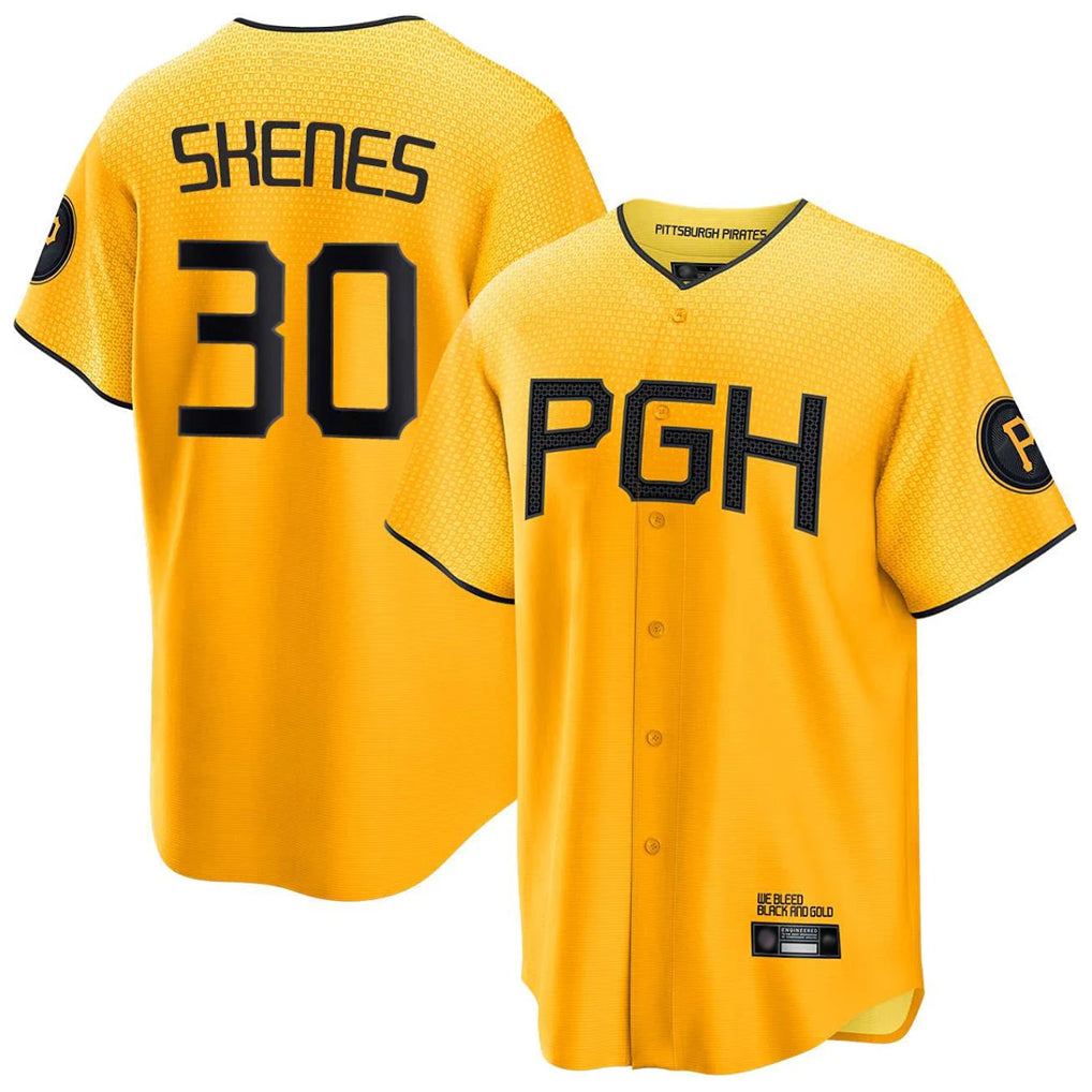 Jamed P.Pirates #30 Paul Skenes Player Gold City Connect Home Limited Stitched Jerseys