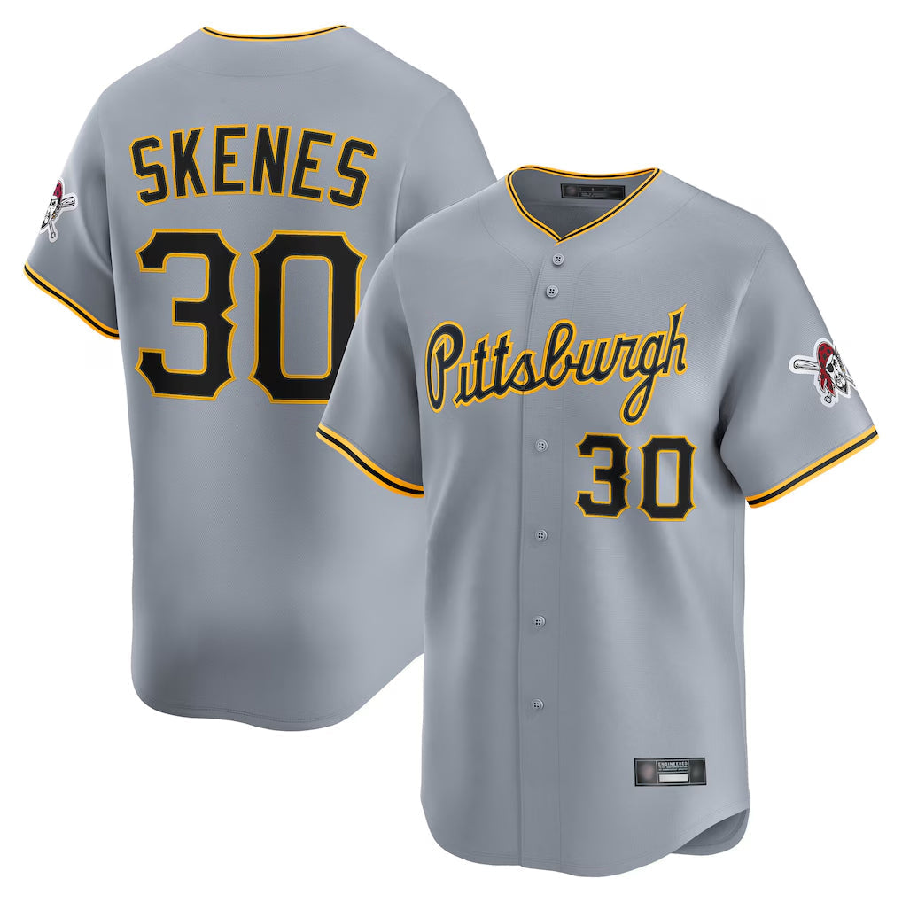 Jamed P.Pirates #30 Paul Skenes Player Gray Road Home Limited Stitched Jerseys